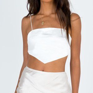 SILK TIE BACK UKKO CROP TOP